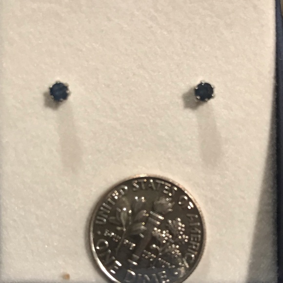 💙Genuine Sapphire 2.75 MM Surgical Steel Earrings - Picture 4 of 6